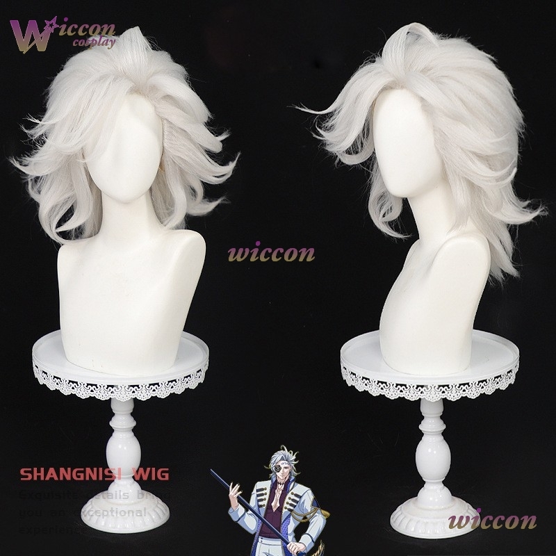 Cosplay Anime White Hair - Peluca de Cosplay CosrR Anime Record