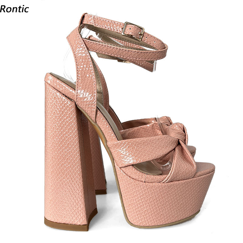 Anime Cosplay Simple - Rontic, sandalias de plataforma hechas a