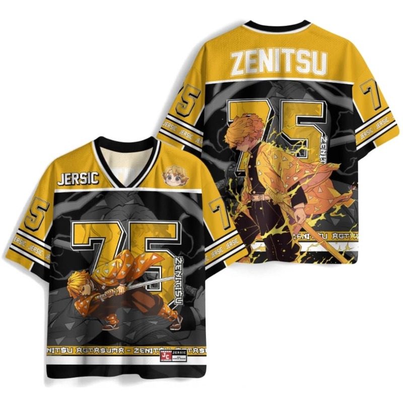 Cosplay Anime Tsunade - Camiseta de Anime Demon Slayer Zenitsu,