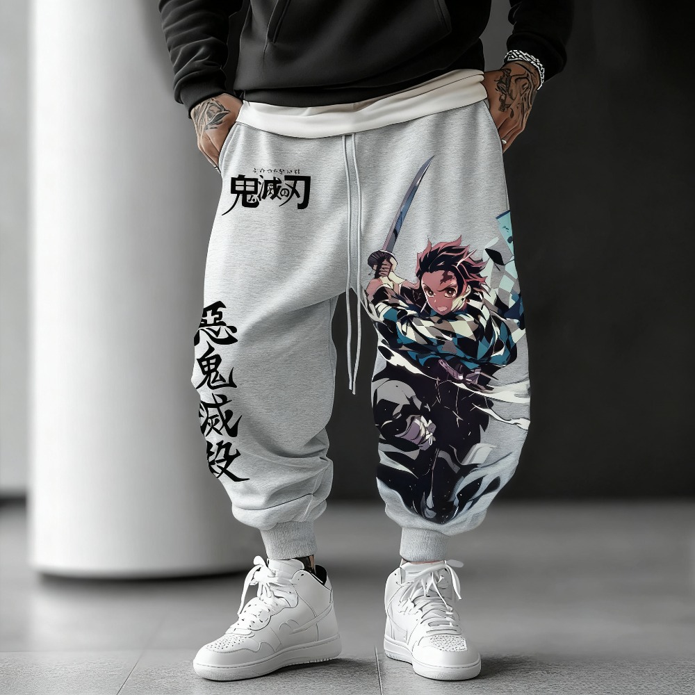 Anime Cosplay Tanjiro - Pantalones Unisex de Algodón Puro, Demon