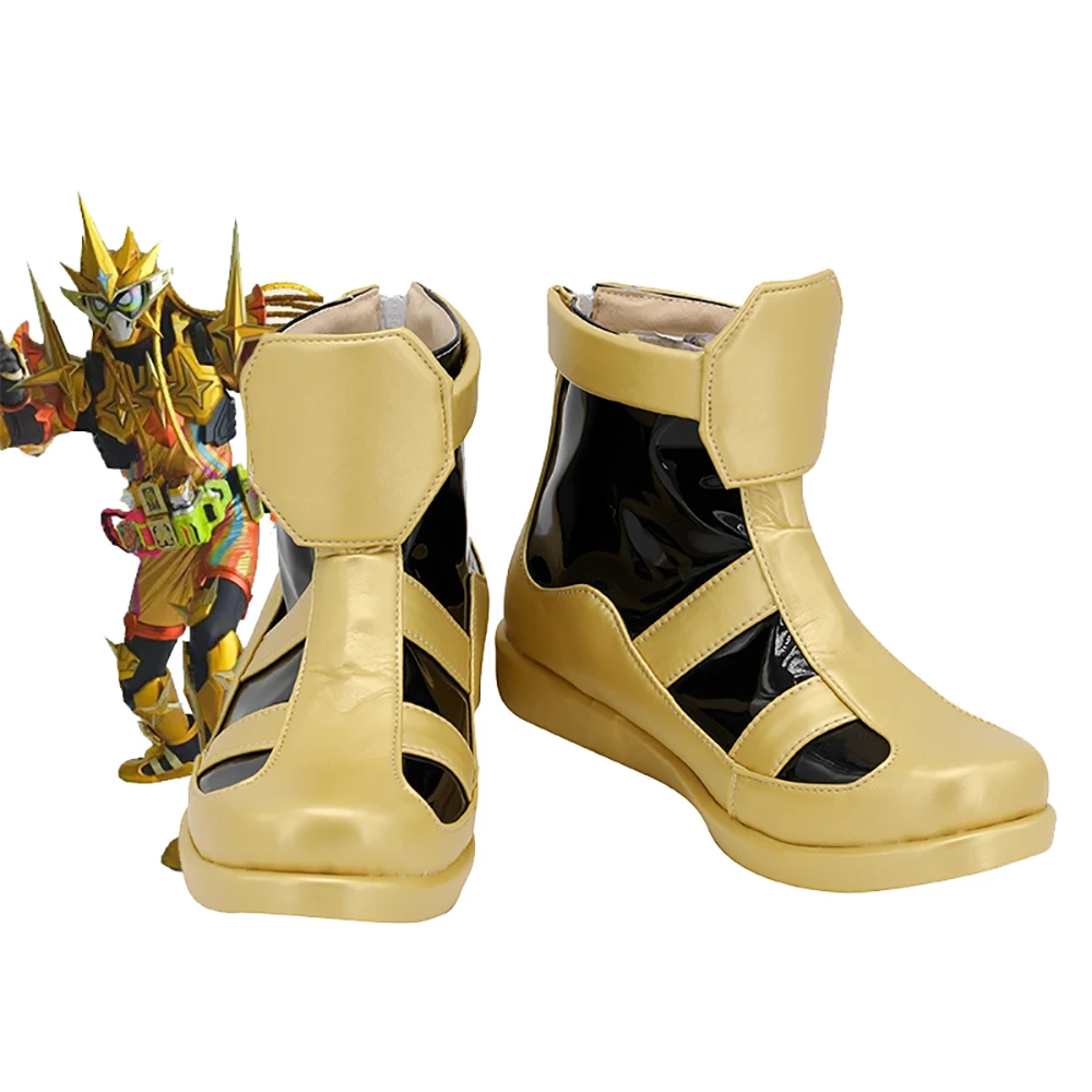 Anime Cosplay Kamen Rider - Zapatos Dorados de Cosplay de Masked