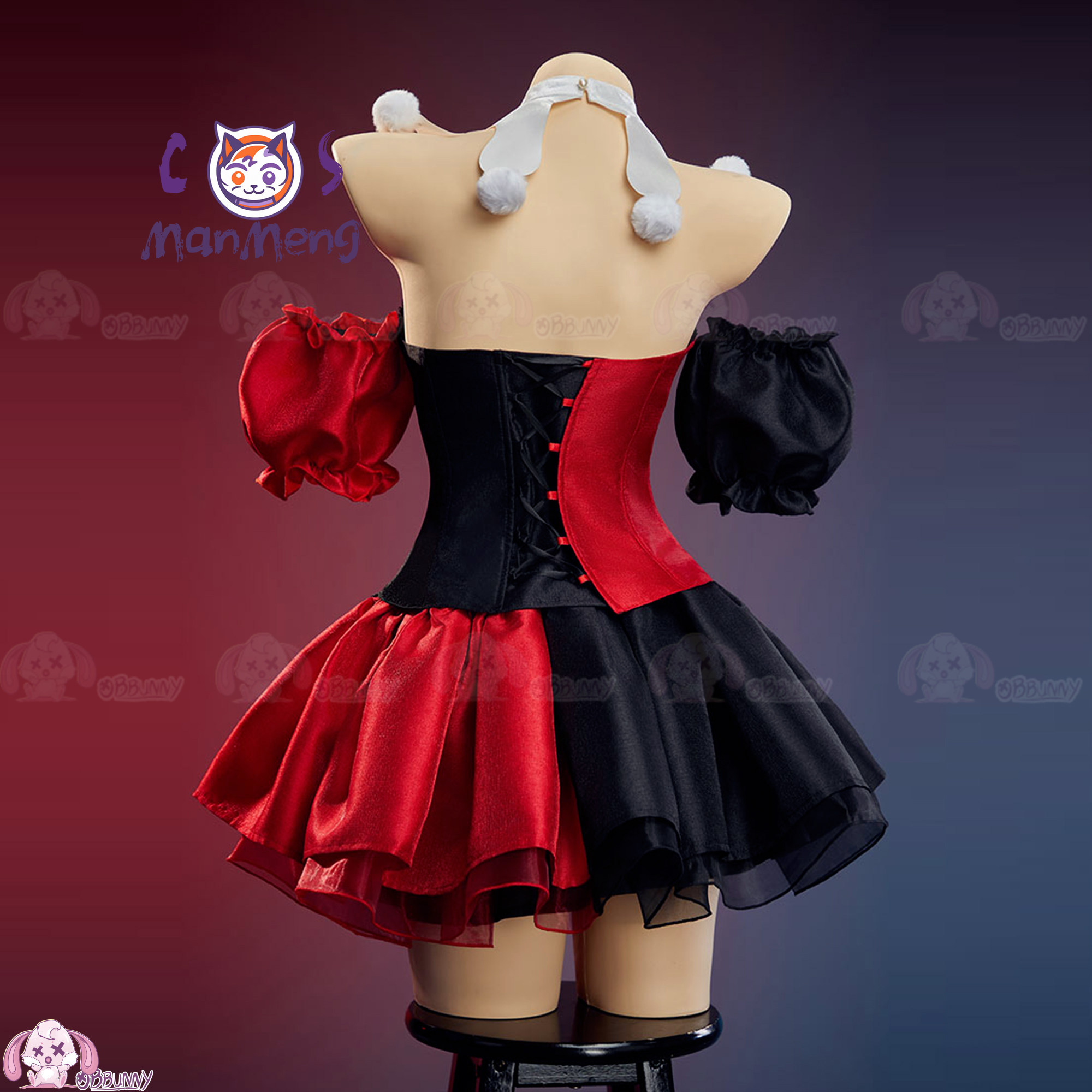 Anime Cosplay Red - Nueva Falda Gótica Lolita de Payaso,