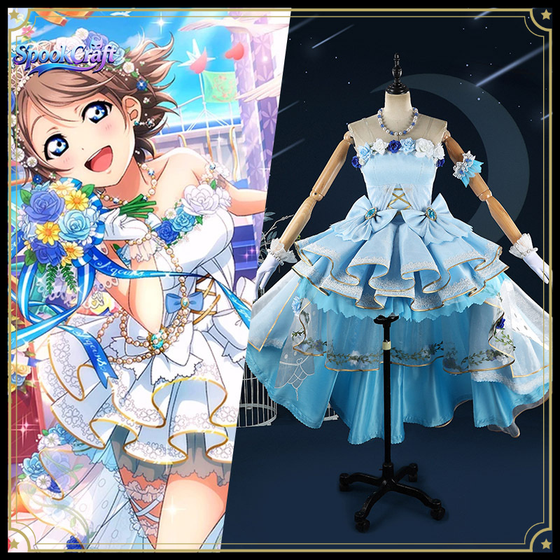 Cosplay Anime Solo - LoveLive! ¡Sol! Vestido de novia Aqours