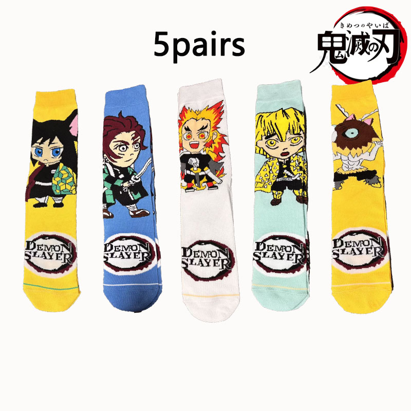 Anime Cosplay Tanjiro - ¡Juego dual de calcetines versión Q