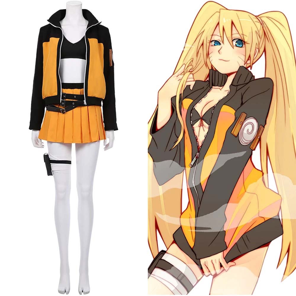 Anime Cosplay Simple - Disfraz de cosplay de Anime Uzumaki,