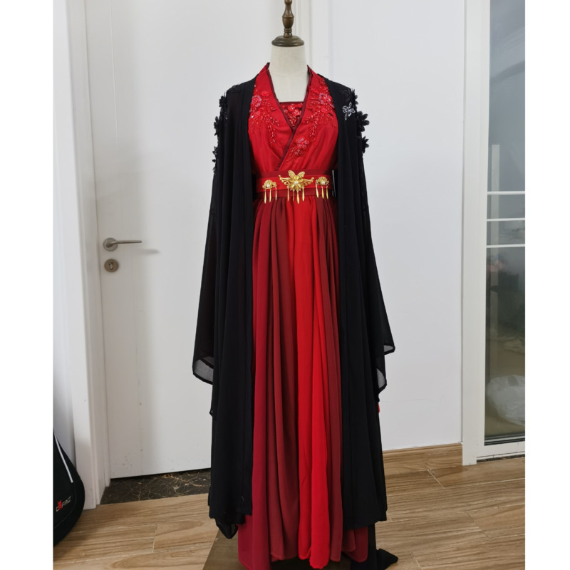 Disfraz Hanfu negro y rojo de  - Anime Cosplay Red reseña y precio