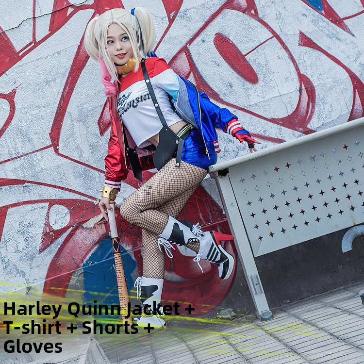 Disfraz de Cosplay de Harley Q - Anime Harley Quinn Cosplay reseña y precio