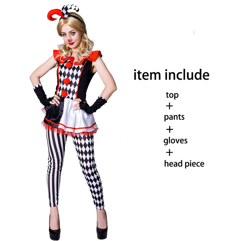 Disfraz de monstruo payaso Har - Anime Harley Quinn Cosplay reseña y precio