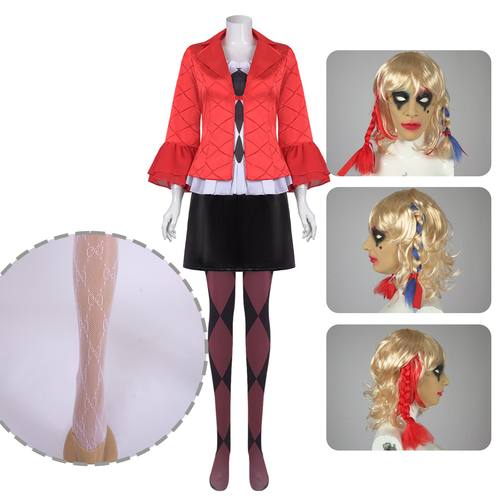 Disfraz de Harley Quinn Joker  - Anime Harley Quinn Cosplay reseña y precio