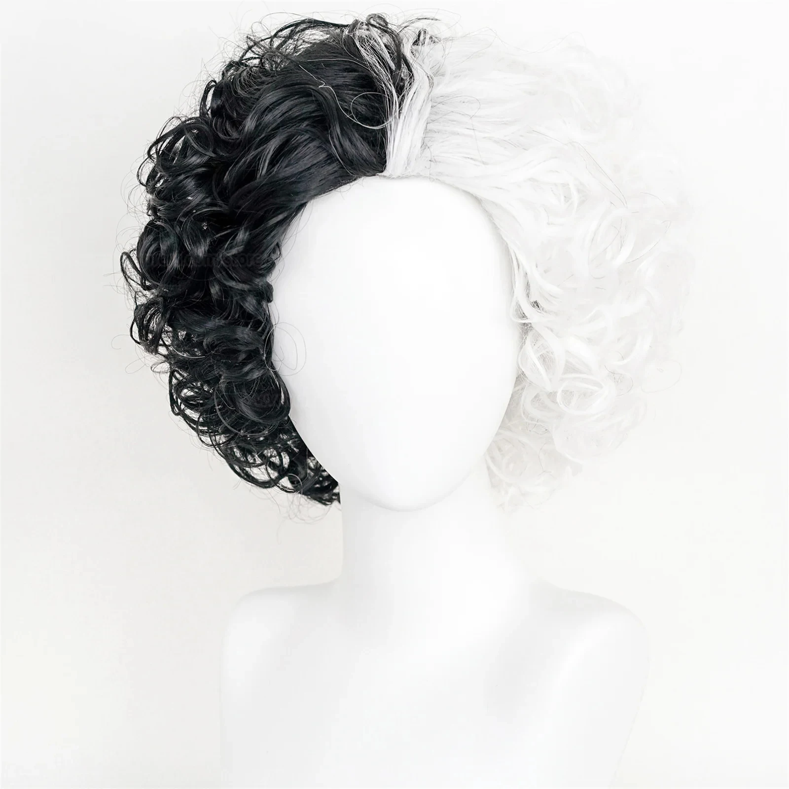 Peluca de cosplay de Cruella d - Cosplay Anime White Hair reseña y precio