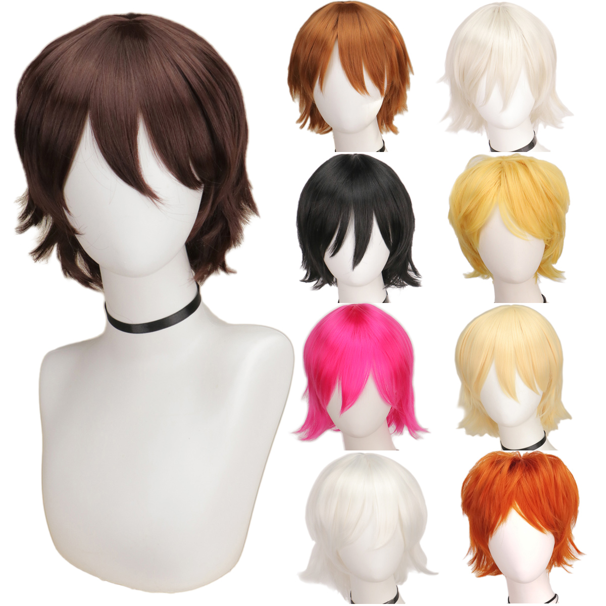 Peluca masculina QQXCAIW, pelu - Cosplay Anime White Hair reseña y precio