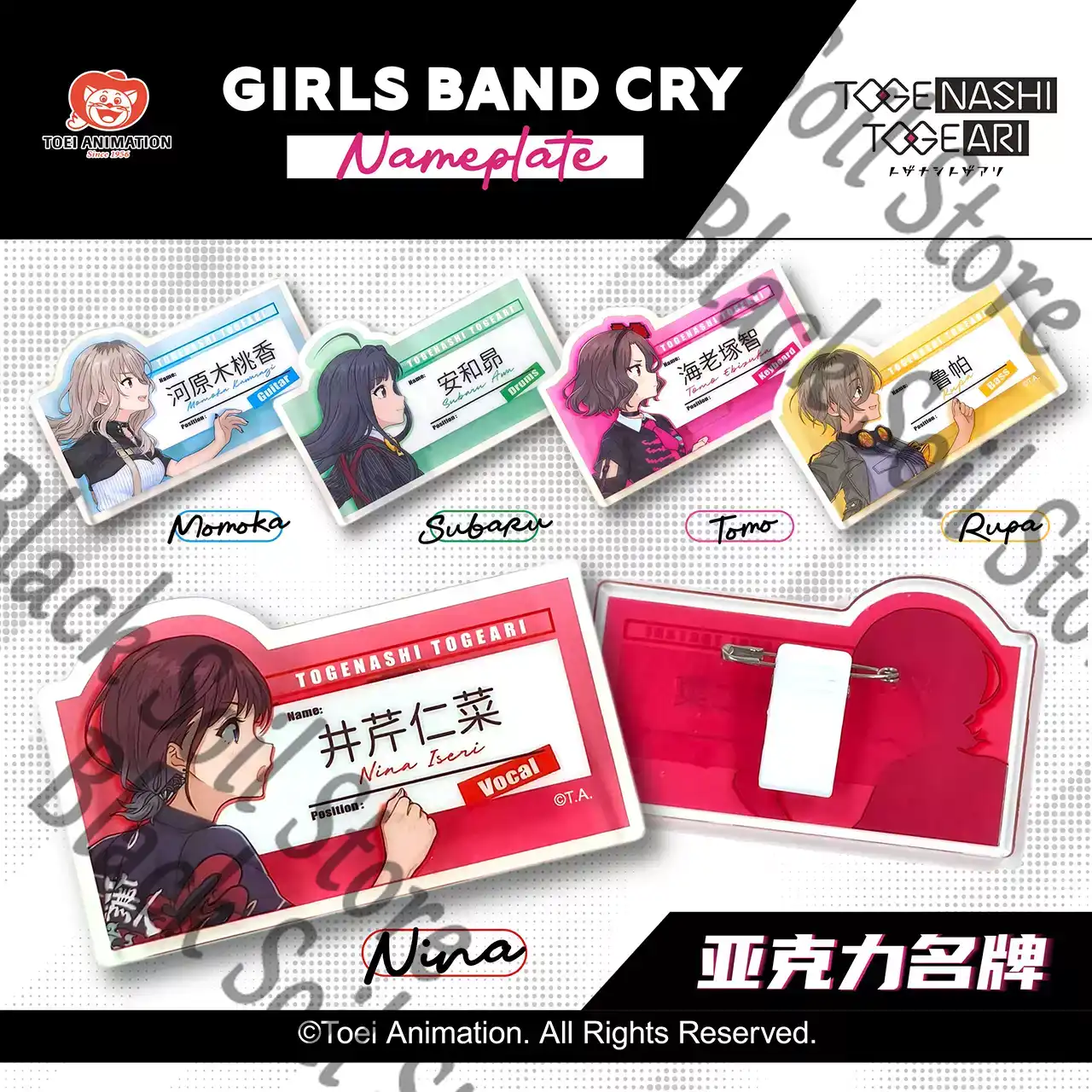 Colección de Broches de Acríli - Anime Cosplay Girl Name reseña y precio