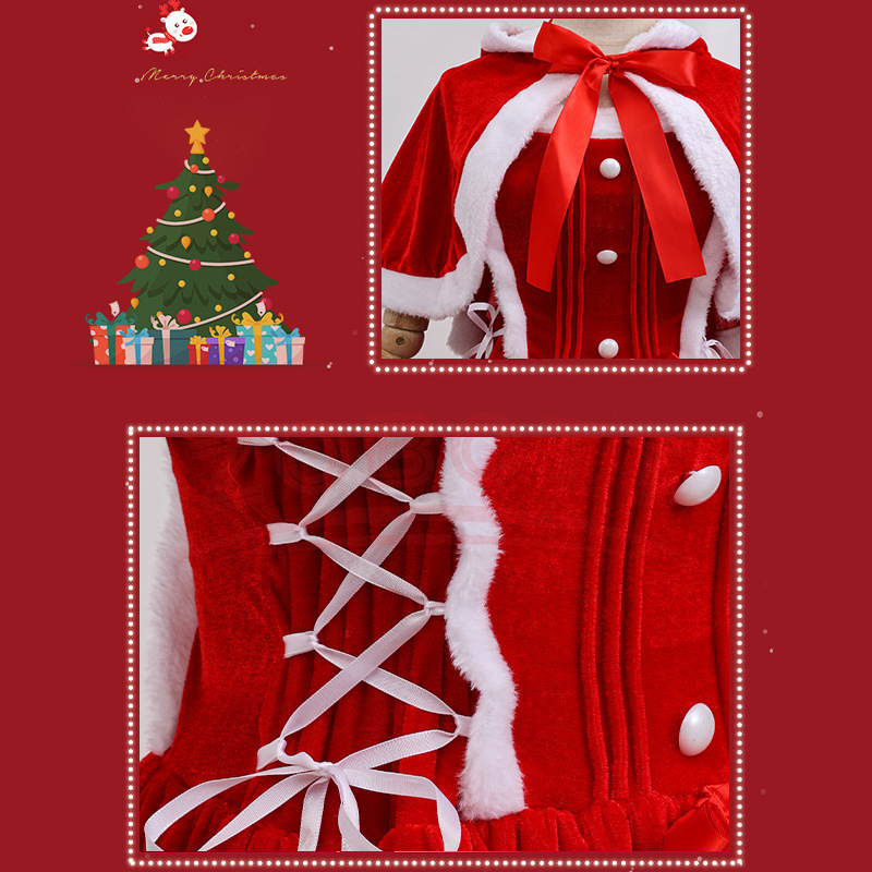 2025 Falda navideña Vestido CO - Anime Cosplay Little Girl reseña y precio