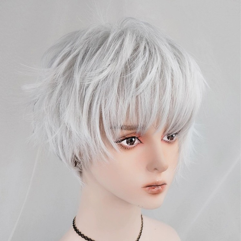 Peluca de Cosplay de Anime, Ca - Cosplay Anime White Hair reseña y precio