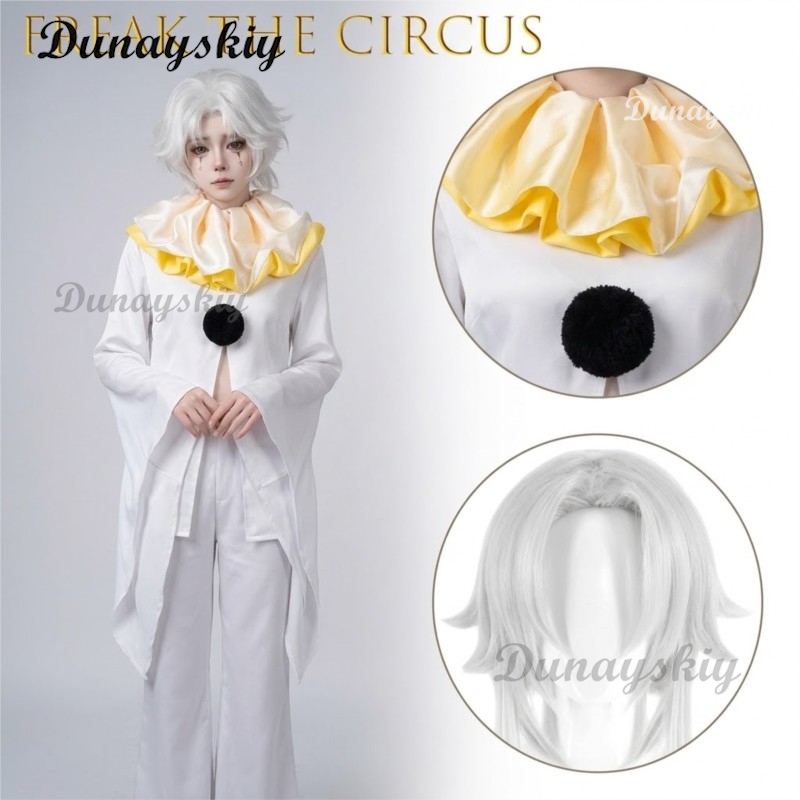 Disfraz completo de payaso bla - Cosplay Anime White Hair reseña y precio