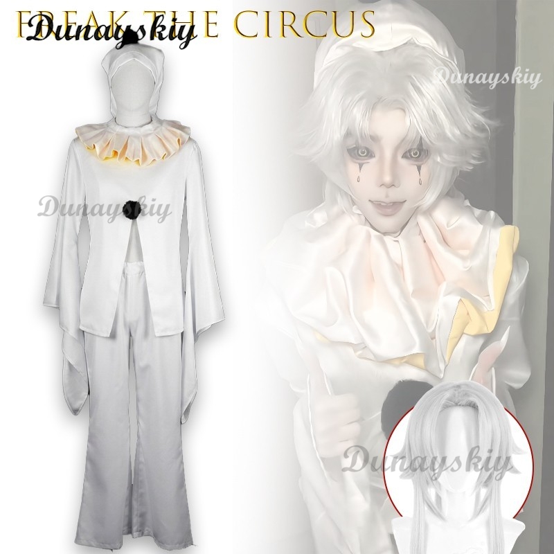 Disfraz completo de payaso bla - Cosplay Anime White Hair reseña y precio