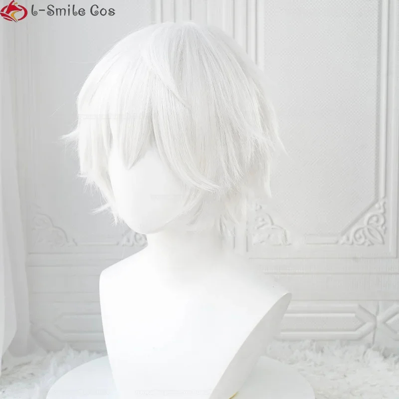 Peluca corta de 30 cm para hom - Cosplay Anime White Hair reseña y precio