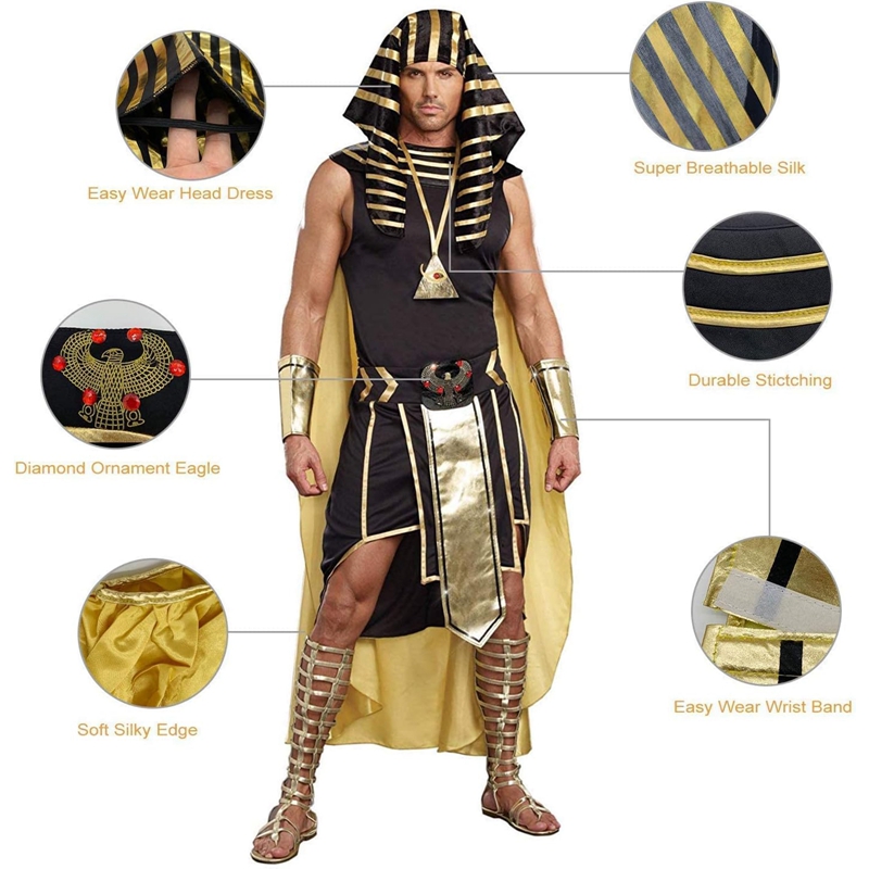 Conjunto de disfraz egipcio pa - Egypt Cosplay Anime reseña y precio