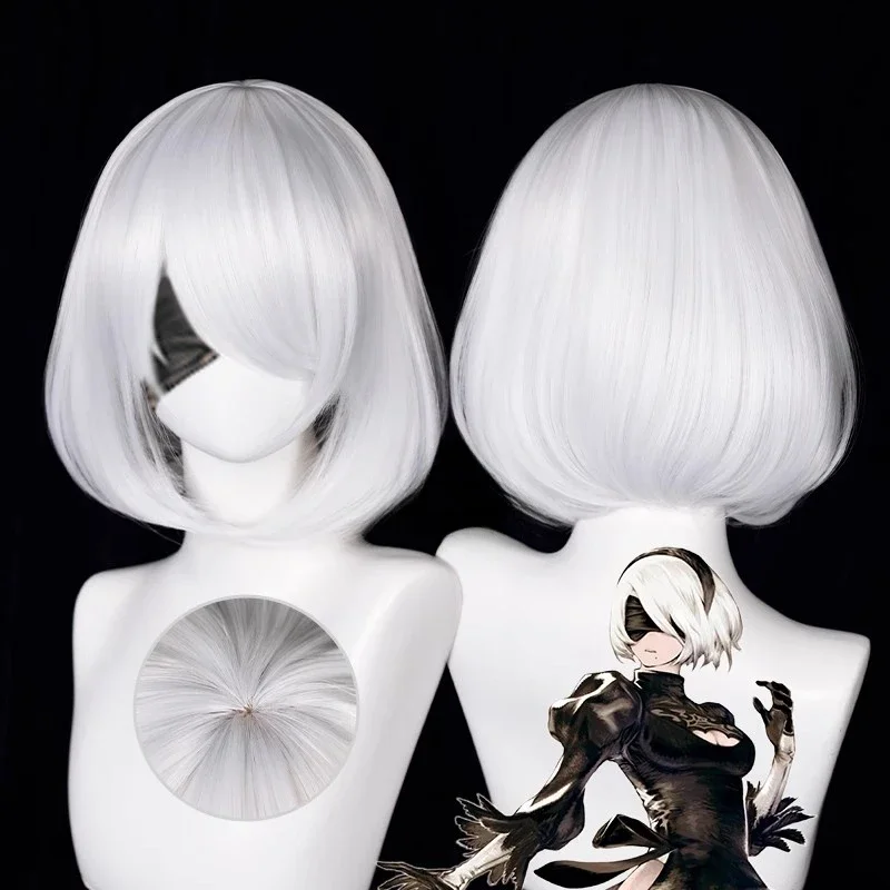Peluca de Cosplay de Anime 9S, - Cosplay Anime White Hair reseña y precio