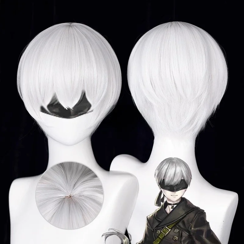 Peluca de Cosplay de Anime 9S, - Cosplay Anime White Hair reseña y precio